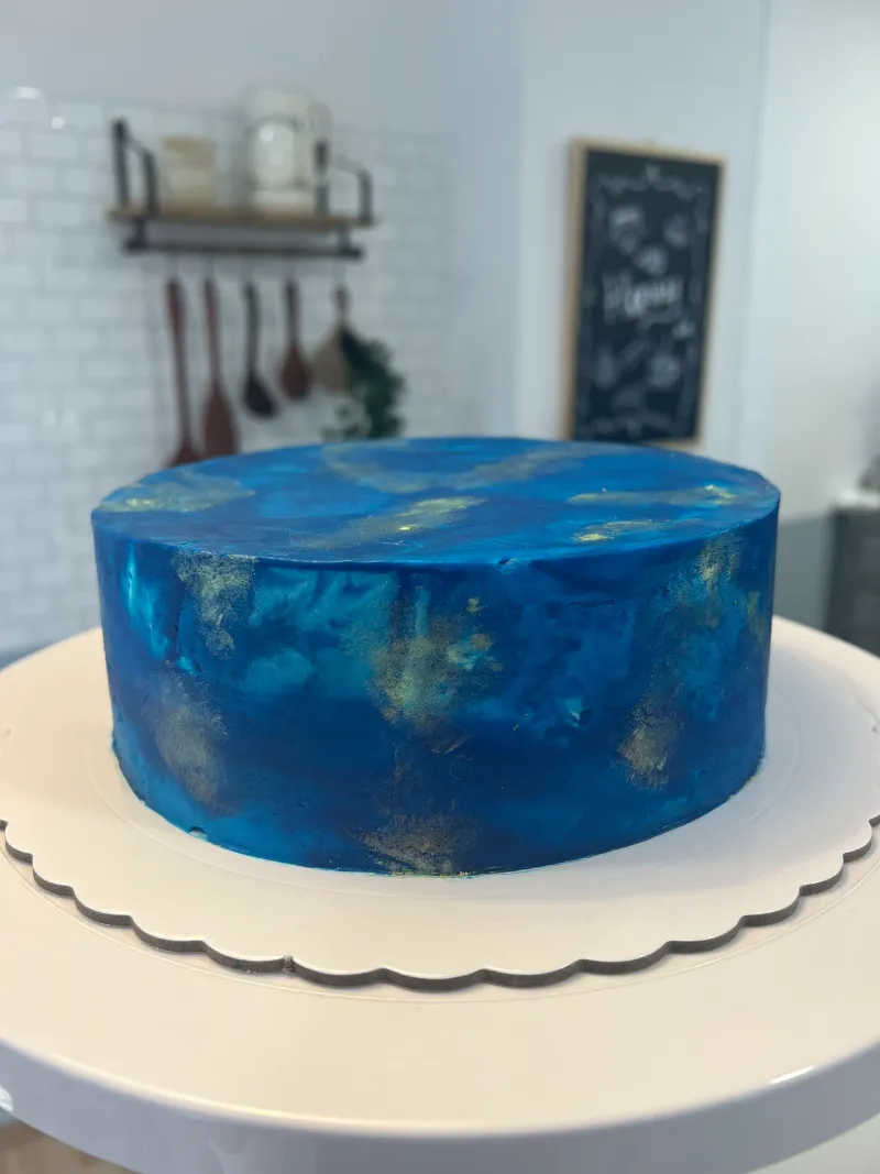 Tarta Azul Dorado
